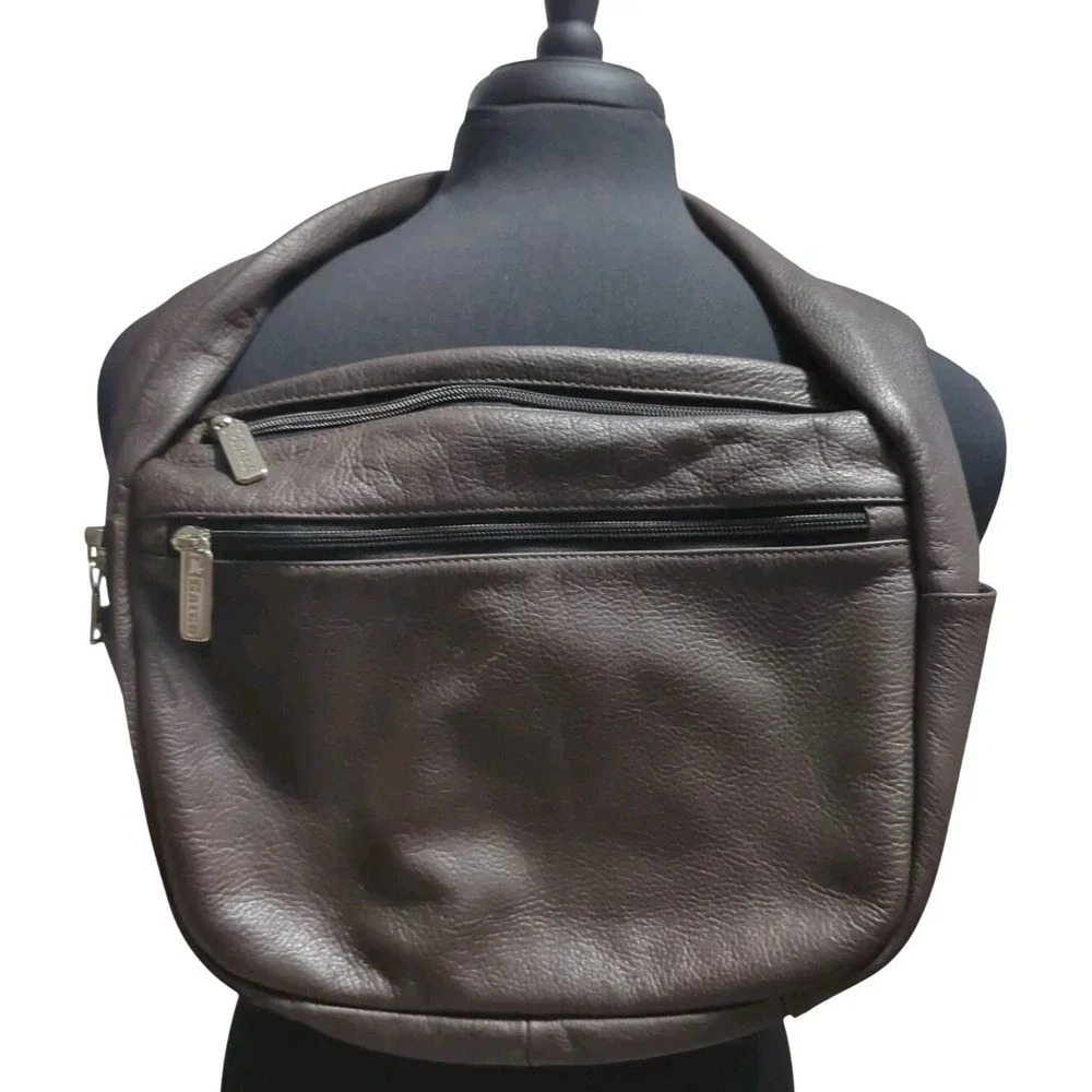 Galco Holster Carry Purse Brown Leather Concealed Shoulder Bag No Key
